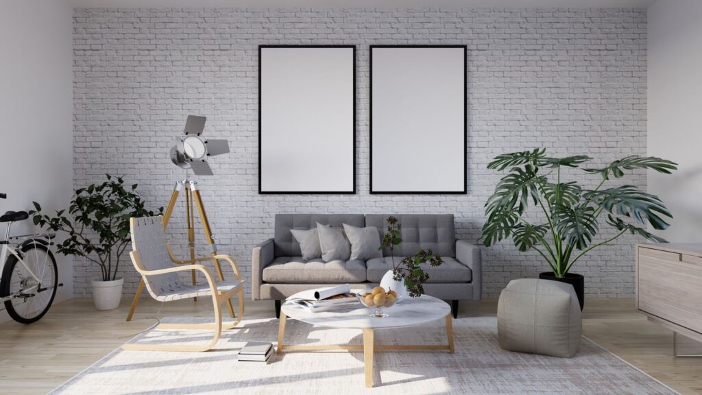 Salon avec conseil couleur et décoration